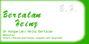 bertalan heinz business card
